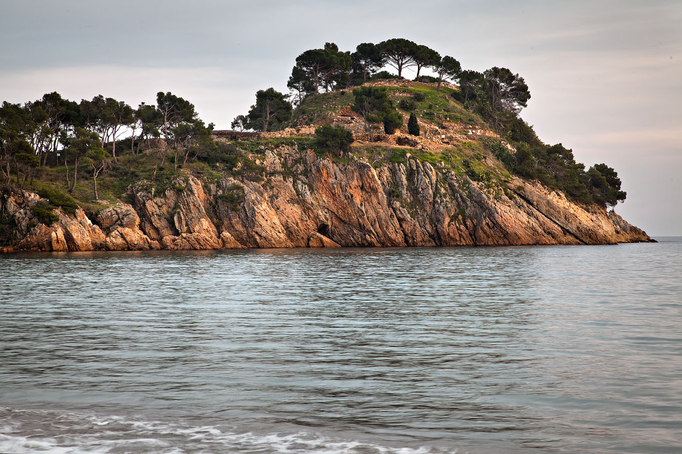 Penya-segat rocós amb pins