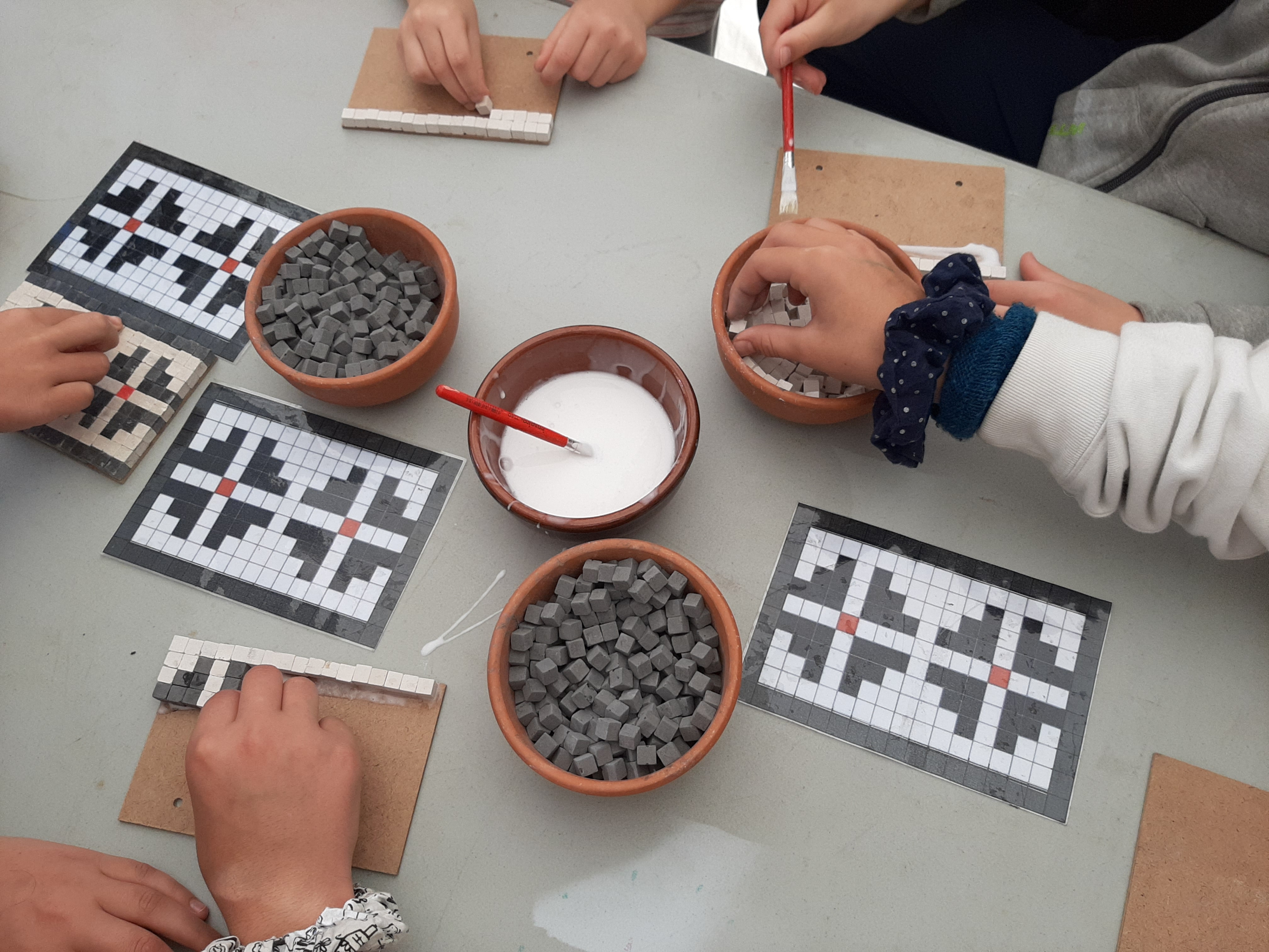 Un taller de fer mosaics